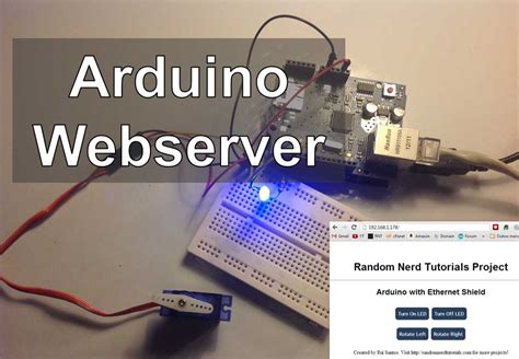 Webserver with an Arduino + Ethernet Shield .